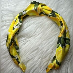Target Women Top Knotted Headband Yellow Lemons